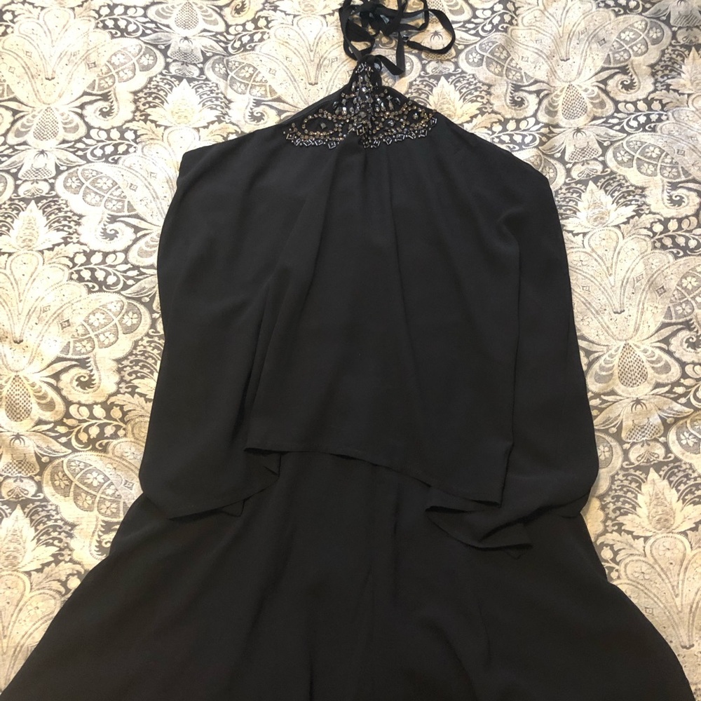 Black Boutique Style Haltered Romper
